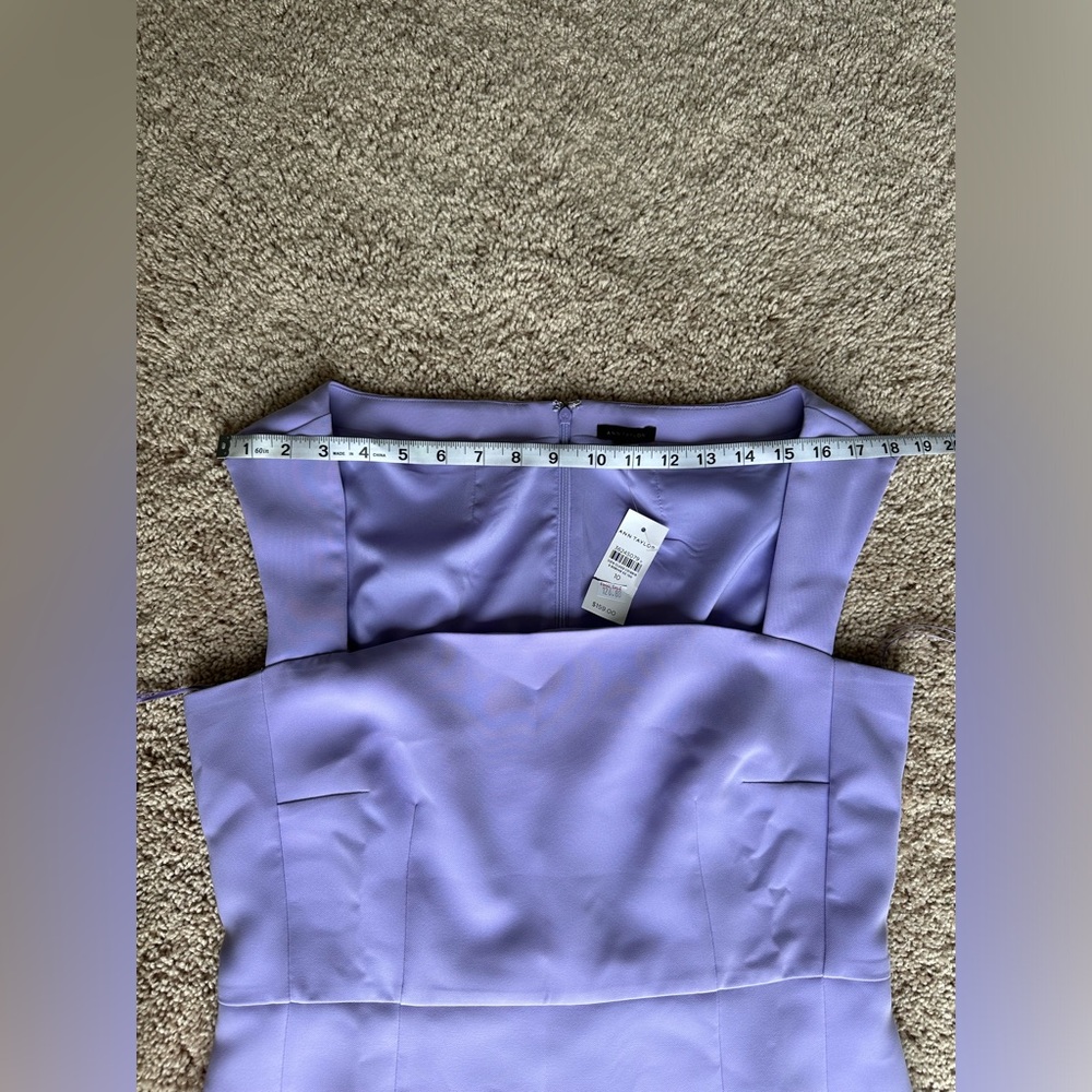 New Ann Taylor Lavender Square Neck Dress - Picture 8 of 14
